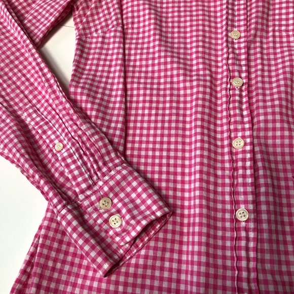 J.Crew The Perfect Shirt Pink Gingham Button Down - Picture 6 of 6